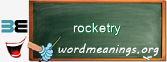 WordMeaning blackboard for rocketry